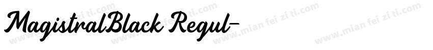 MagistralBlack Regul字体转换